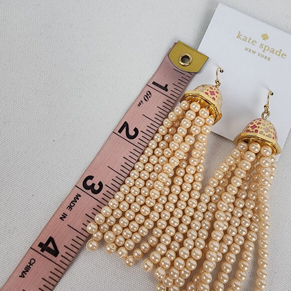 Kate Spade Rambling Roses Faux Pearl Statement Earrings - Picture 4 of 4